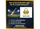 Golden444 Online IPL Cricket Betting – Quick ID Creation & Live Bets