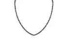 Buy Black Diamond Bead Necklace for Spring Season – Stylish & Timeless Design