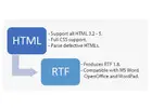 Upload and Convert Your HTML file into RTF with HTML - RTF Converter