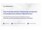 Top Financial Advisor Marketing Companies in Canada Every Advisor Should Know