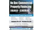 NO DOC COMMERCIAL & MULTIFAMILY Property Financing To$2,000,000.00!
