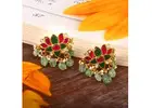 Elegant Kundan Stud Earrings – Stunning Ethnic Style
