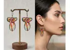 Buy Exclusive Handmade Artisan Earrings with Spiral Rainbow Design